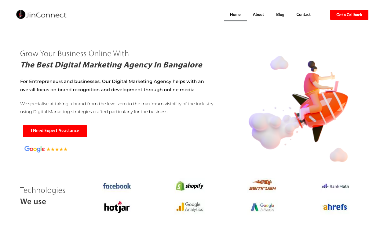 Jinconnect Digital Marketing Agency in Bangalore India